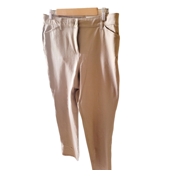 Chicos So Slimming Getaway Slim Leg Regular Chicos Size 2 New with Tags Taupe - Picture 4 of 5